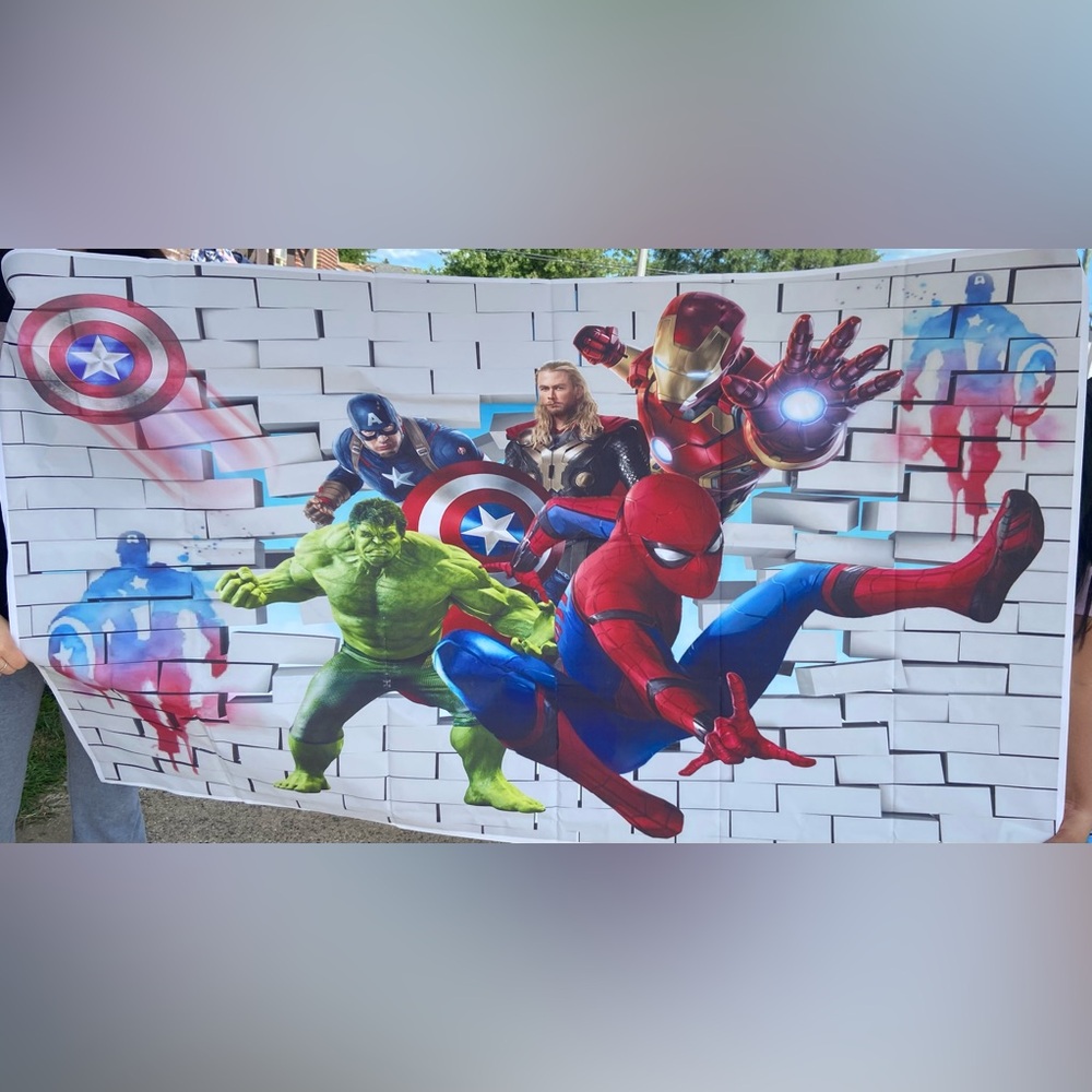 Superhero Themed birthday banner